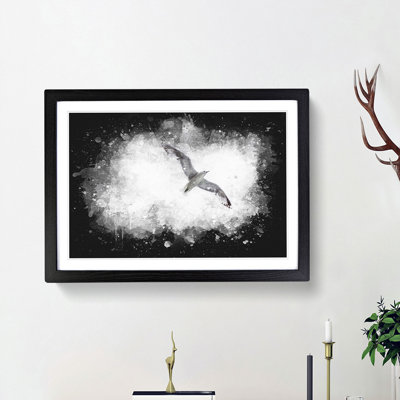 Flying Seagull - Picture Frame Graphic Art Print