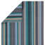 Tapis bleu sarcelle / bleu rayé fabriqué à la main Sergio (5 pi x 8 pi)-88037094