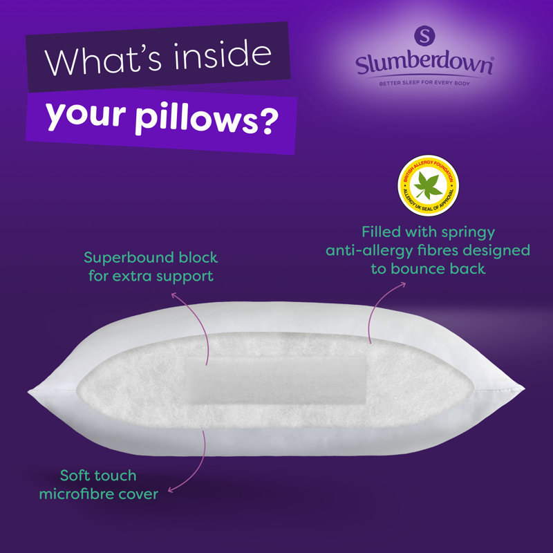 Slumberdown Super Support Firm Side Sleeper Pillow