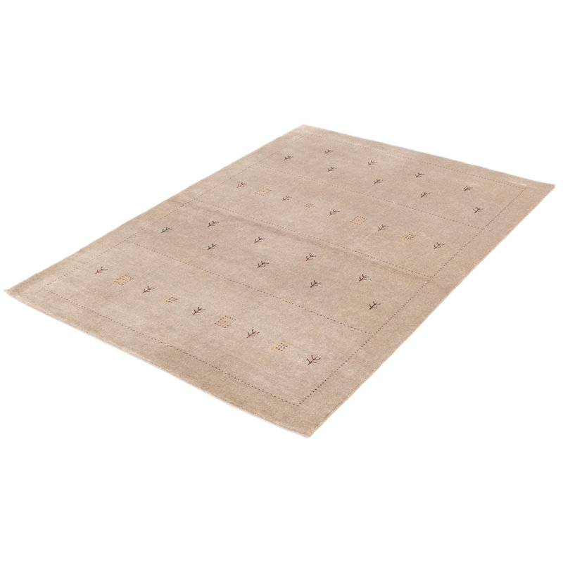 Tapis unique en laine noué à la main gris clair nouvel âge 5 pi 10 po x 8 pi 2 po Rossville