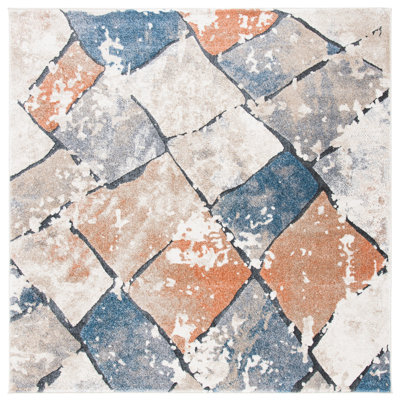 Coppertone Performance Geometric Rug