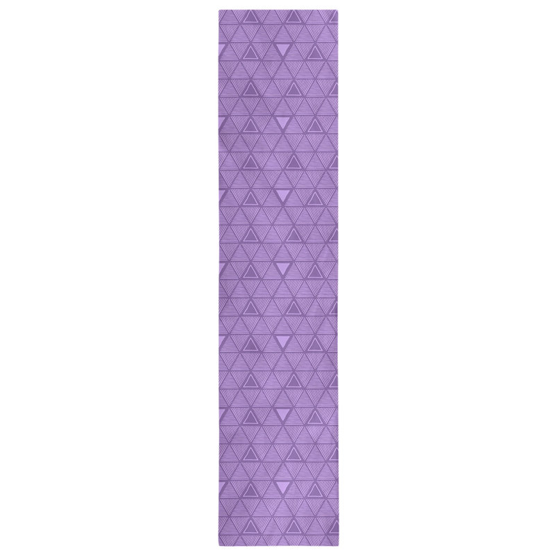 Hand Drawn Triangle Table Runner, 16" x 72", Dark Purple