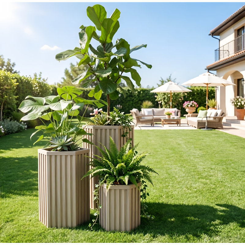 16 po Pot à fleurs H, Brun cendré, H 16,25 po x l 9,13 po x P 10,5 po