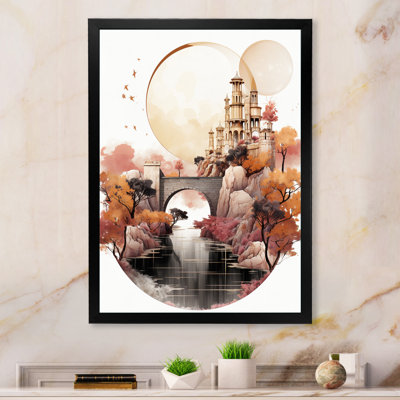 Boho Dreams Abstract Idyllic Landscape Rose Gold sur toile
