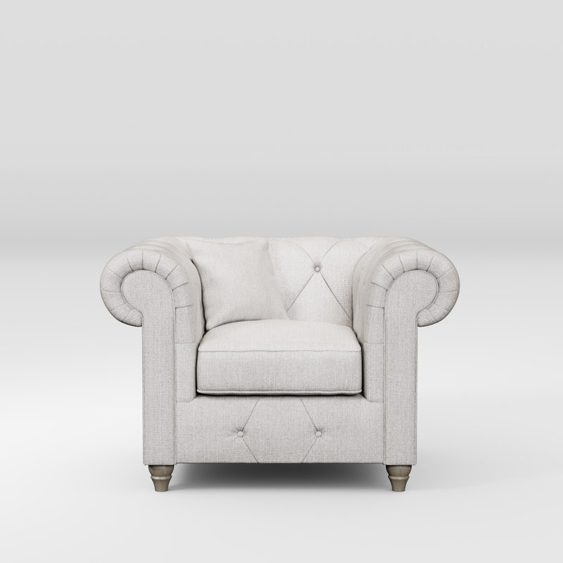 Ellrich Upholstered Armchair, Washed Oak, Ash