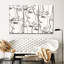 Women's Faces Illustration Multi Piece Canvas Print-422096807