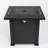 Fire Table 28Inch Square Steel, Propane, Approved, 8.27In Package Height Outdoor Pit, Propane Fuel, 28.74In Depth, Adjustable