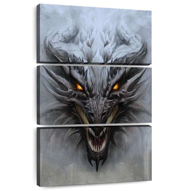 Kelan Fierce Dragon Head, 38" H x 24" W