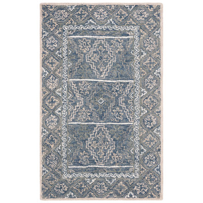 Deyoung Hand Tufted Wool Geometric Rug