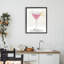 Cadre flottant rose Cosmo sur rayures, design par Kim Allen-281731396-281731399