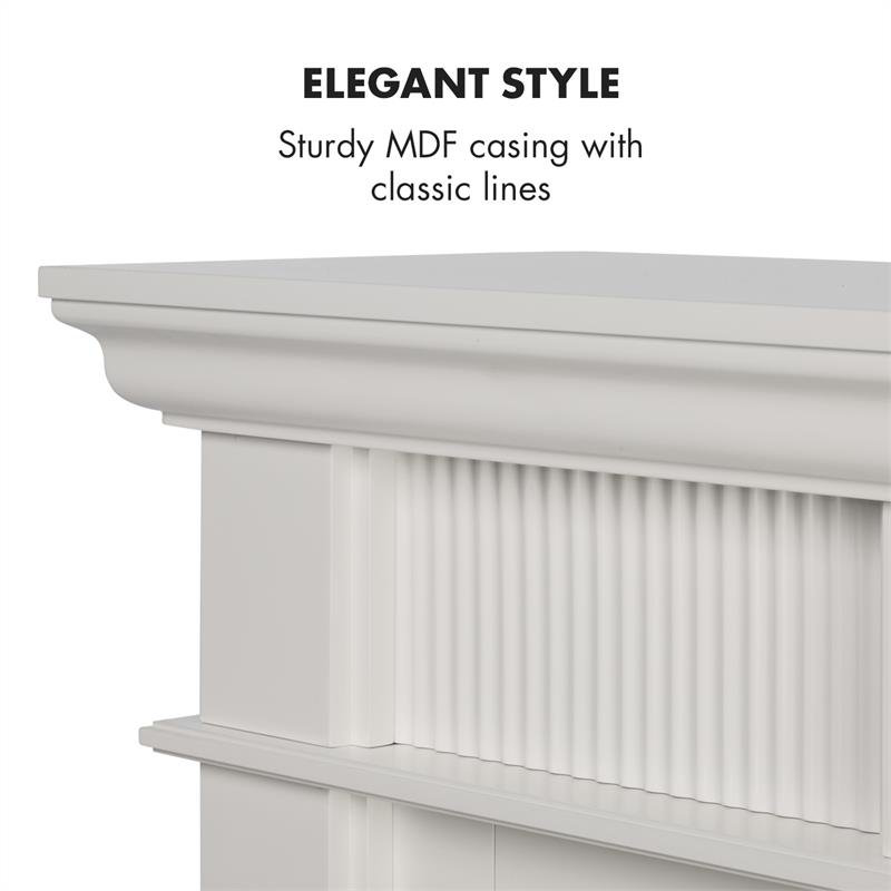 Klarstein 115cm W White Electric Fireplace