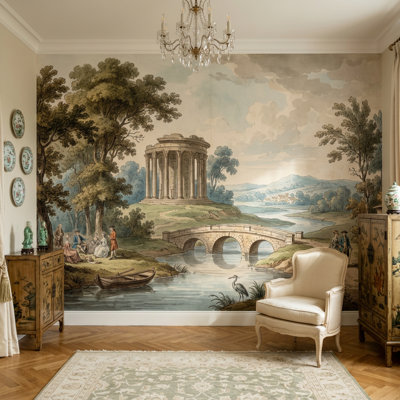 Papier peint pont romain en pierre