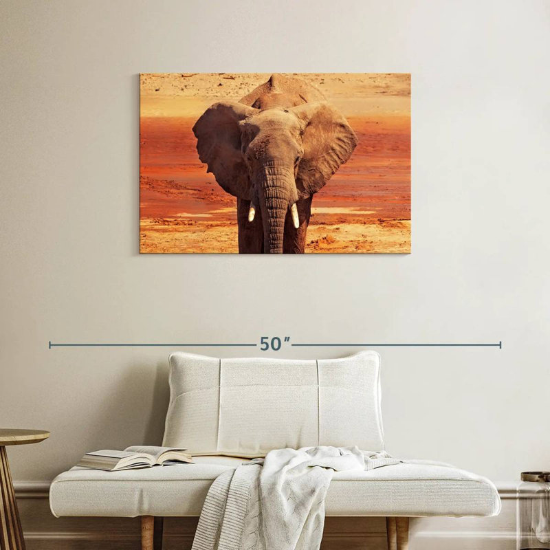 African Desert Elephant, 24" H x 36" W