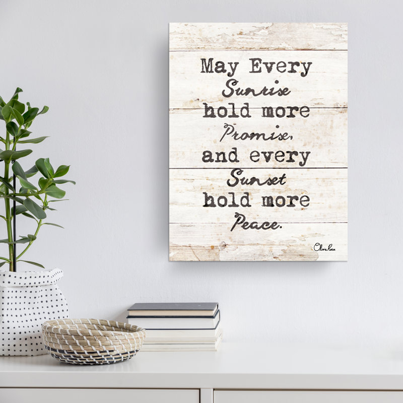 «Every Sunrise and Sunset» par Olivia Rose - reproduction d'art sur toile tendue, H 20 po x l 16 po x P 1,5 po