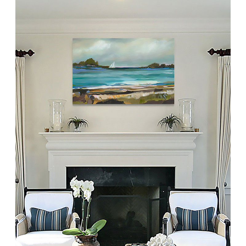 " Seaside View I ", 32" H x 48" W x 1.5" D, Wrapped Canvas