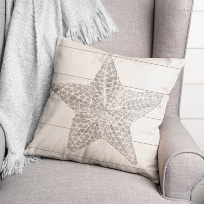  Starfish Square Pillow Cover & Insert