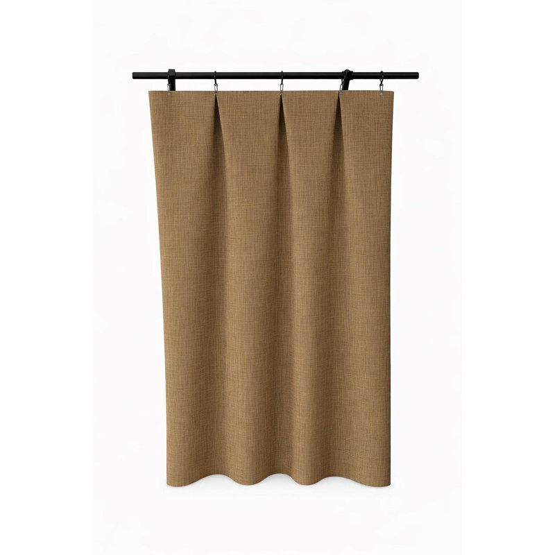 Camel Brown Cotton Curtains, 25" W x 84" L