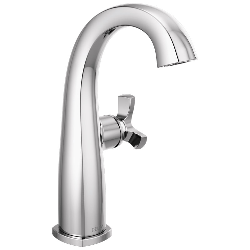 Single Handle Mid-Height Bathroom Faucet, Lumicoat  Chrome
