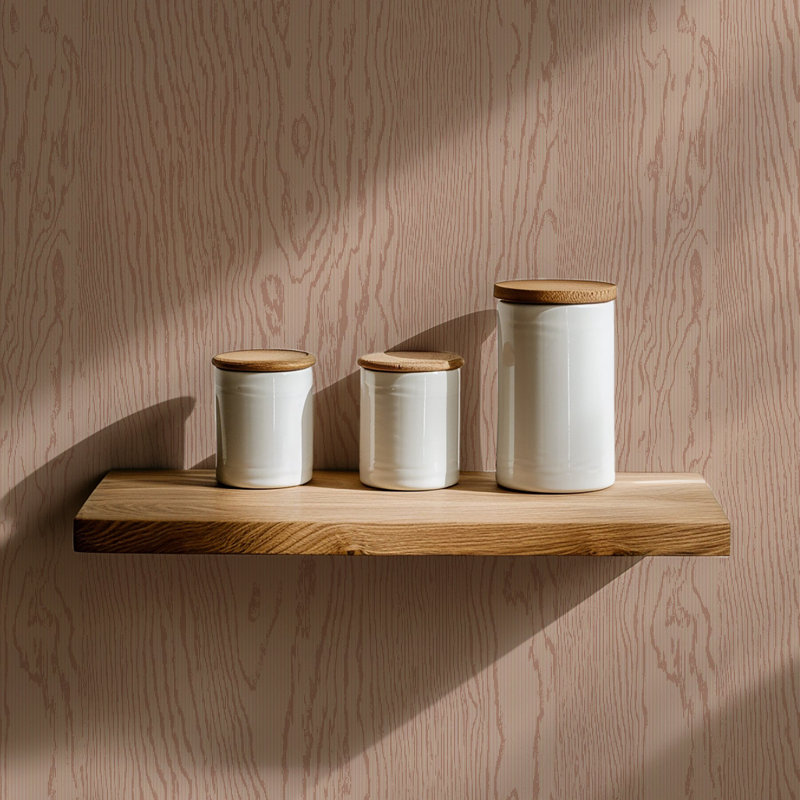 Urban Timber - Wood Wallpaper, Clay, Premium Paper