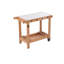 Table de barbecue extérieure en bois de 43 po avec roulettes, plateau en métal et rangement, pour barbecue