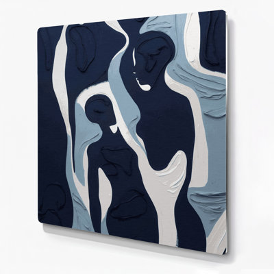 Art mural abstrait gris figuratif 1