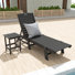Chaise longue inclinable de 78,2 po avec table Aderson