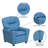 Contemporary Kids Recliner with Cup Holder-56801095