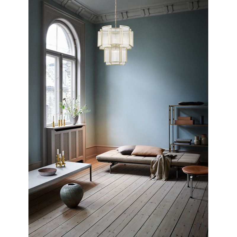 Mulliken 8 - Light Geometric Pendant, Matt Gold
