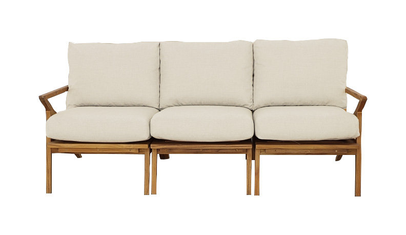 Outdoor 3 - Seat Patio Sofa, Parchment