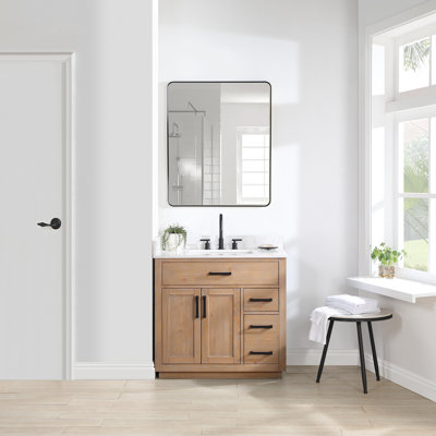 Ravenna 36"" Single Bathroom Vanity Set with Mirror -  Willa Arloâ¢ Interiors, 91F252230A554B76BDB422DEED7937CC