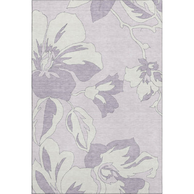 Premium Machine Washable Prisco Lavender Rug