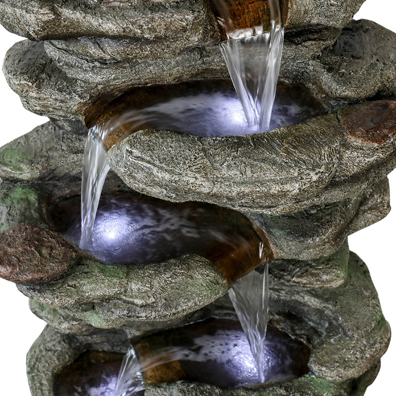 Abdul-Malik Weather Resistant Floor Fountain with Light