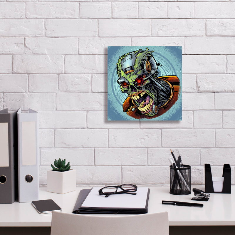 «Tilghmanton Cyborg Zombie» sur toile, H 12 po x l 12 po x P 0,75 po