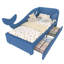 European Single (90 X 200 Cm) Daybed Bed Frame with Storage Included
