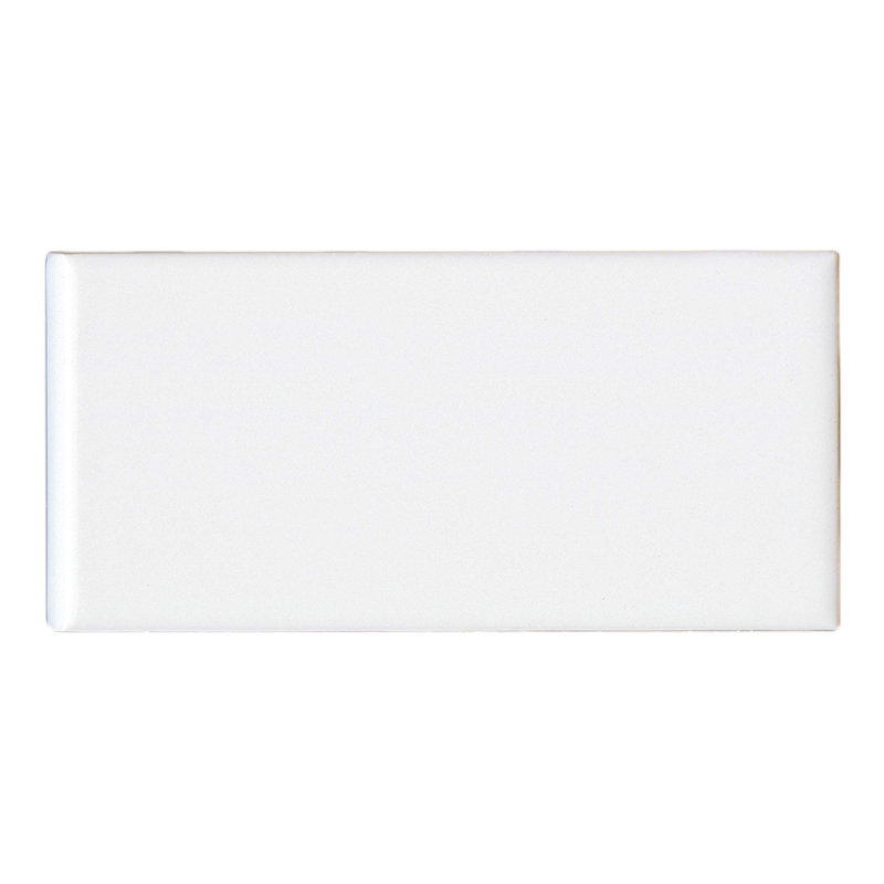 Traditions 6" x 3" Ceramic Bullnose Tile Trim, Ice White