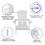 Chaises Adirondack pliantes pour l'intérieur et l'extérieur Balasi avec table d'appoint-598077768