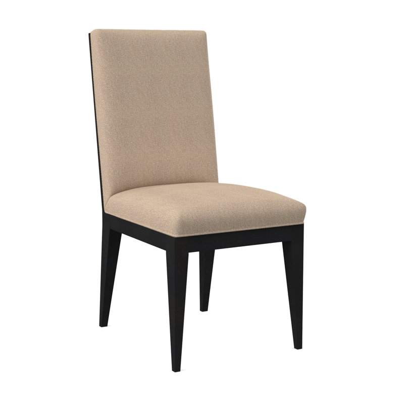Chaise parsons rembourrée Logan, Espresso, Lin ensoleillé