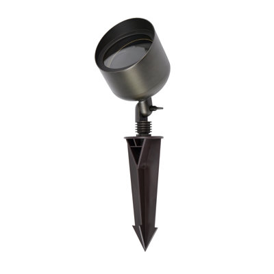 Projecteur d'extérieur large en laiton coulé 12V 4,75 pouces x 8 pouces en bronze foncé