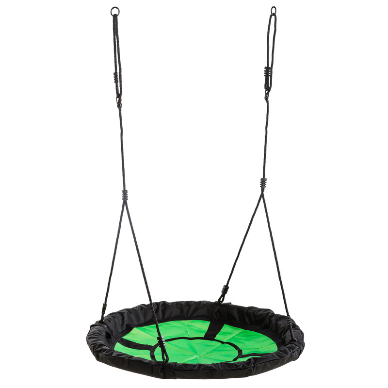 Steel Web/Saucer Swing with Chains and Hooks, Green