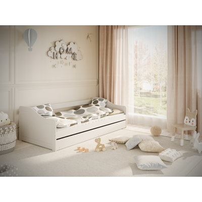 Ishkhan European Single (90 x 200 cm) Kids Bed with Trundle Bed