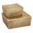 Square Linen Texture Box - Small Brass