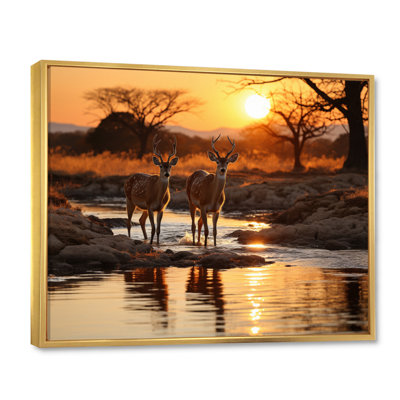 Cerf africain sur toile