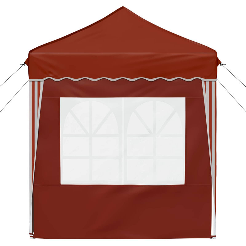 Vidaxl Pop-Up Party Tent Oxford Fabric Canopy Event Shelter Outdoor Gazebo, 195cm W x 195cm D, Red