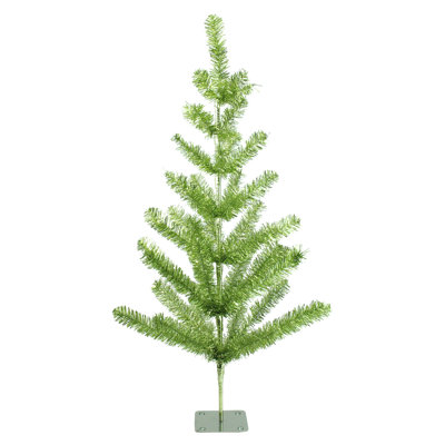3' Medium Green Tinsel Pine Twig Artificial Christmas Tree - Unlit