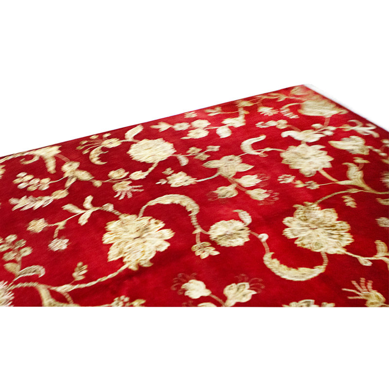 Handmade Silk and Wool Area Rug