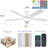52" 5-blade Low Profile Ceiling Fans With Lights And Remote/App-1880122037