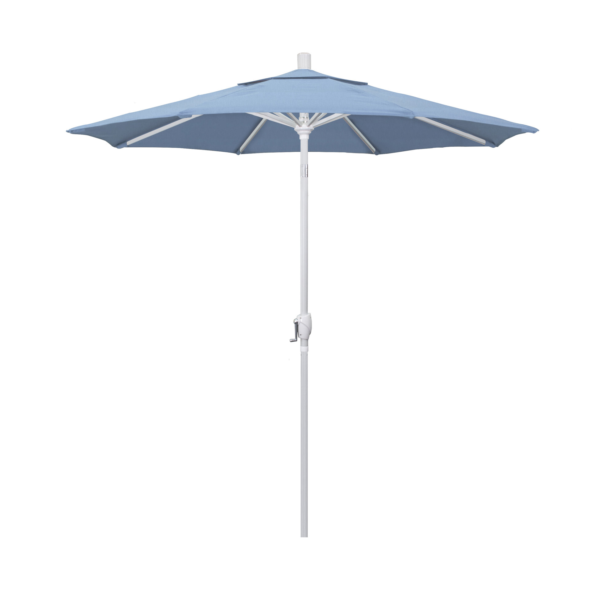 90'' Outdoor Umbrella, Blue Regatta Sunbrella® Canvas, White, Sunbrella®