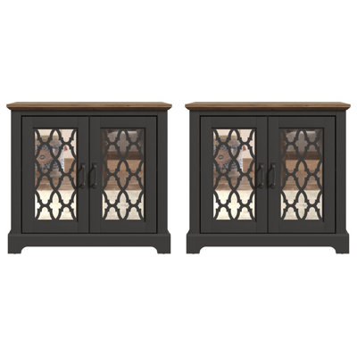 Lopes Traditional Coordinated Storage Accent Cabinet 2 Piece Set