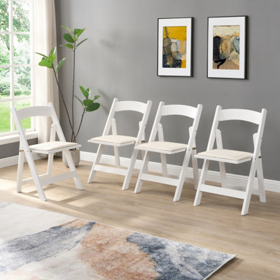 Chaises pliantes rembourrées en bois Dulcina
