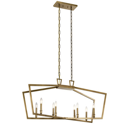  Lustre géométrique linéaire à 12 lumières